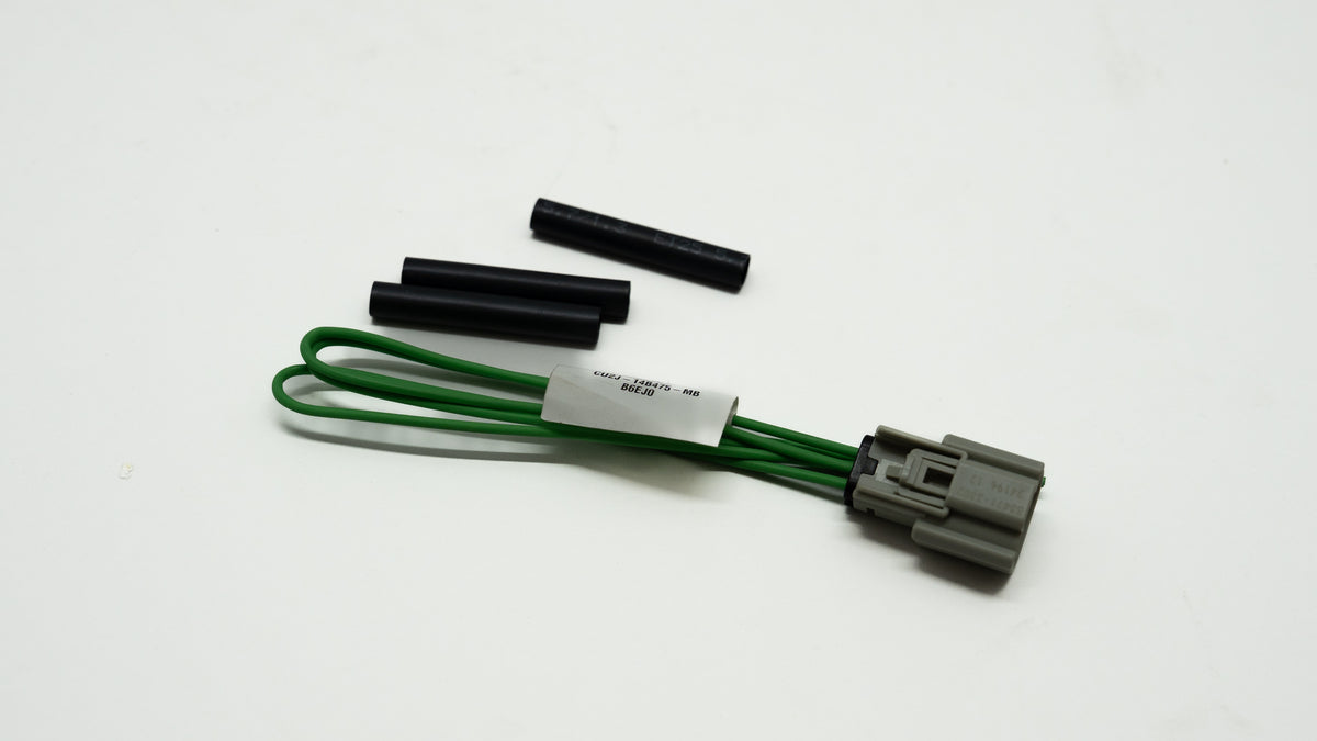 Car wiring harness with connectors on a white background