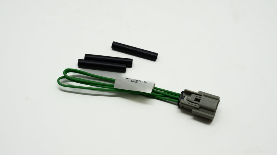 Car wiring harness with connectors on a white background