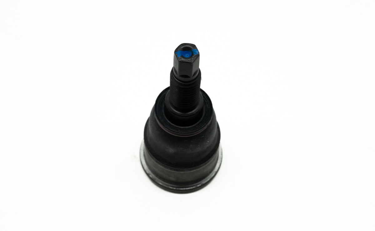 Automotive ball joint on white background. 