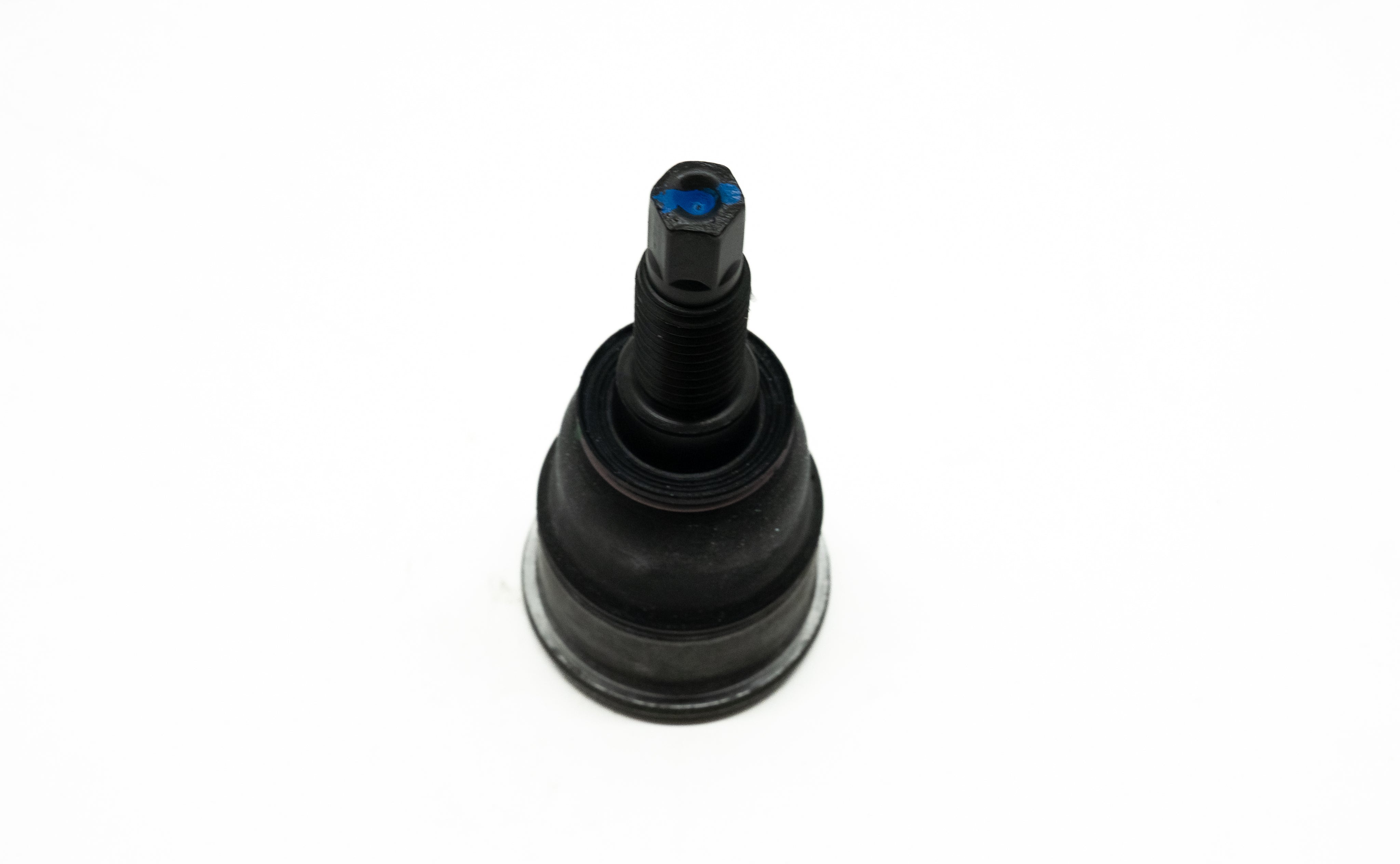 Automotive ball joint on white background. 