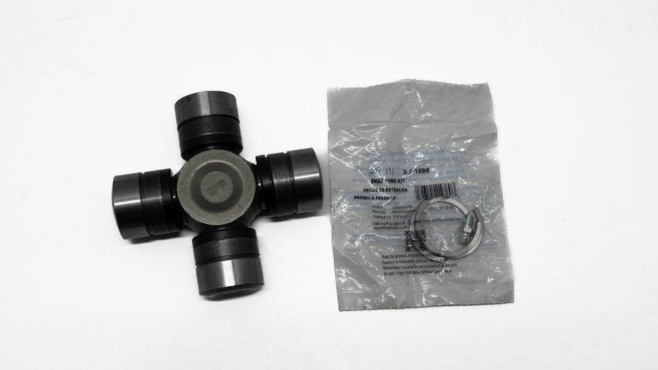 Mechanical component and packaging on a white background