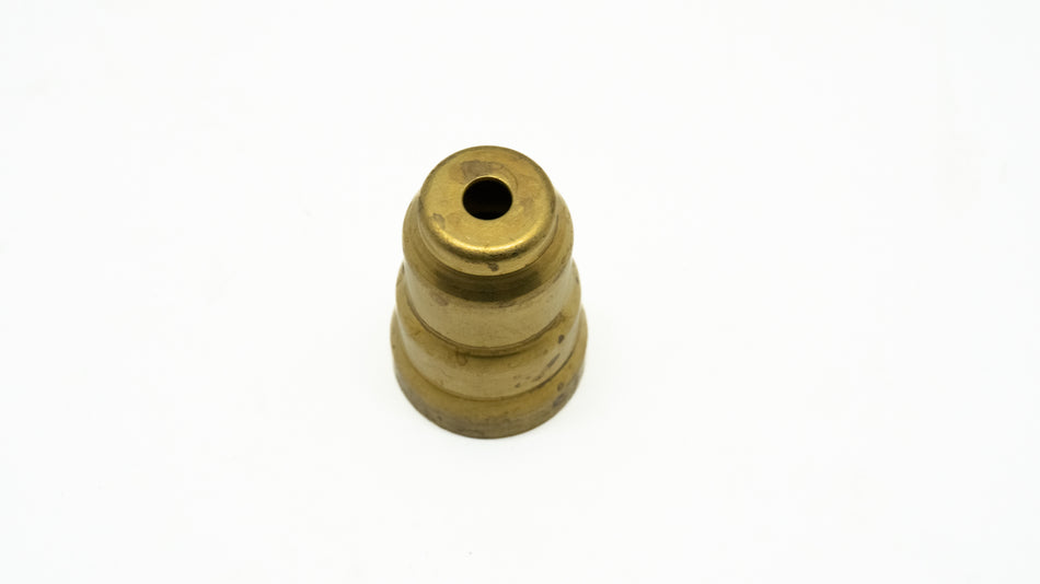Brass fitting on a white background