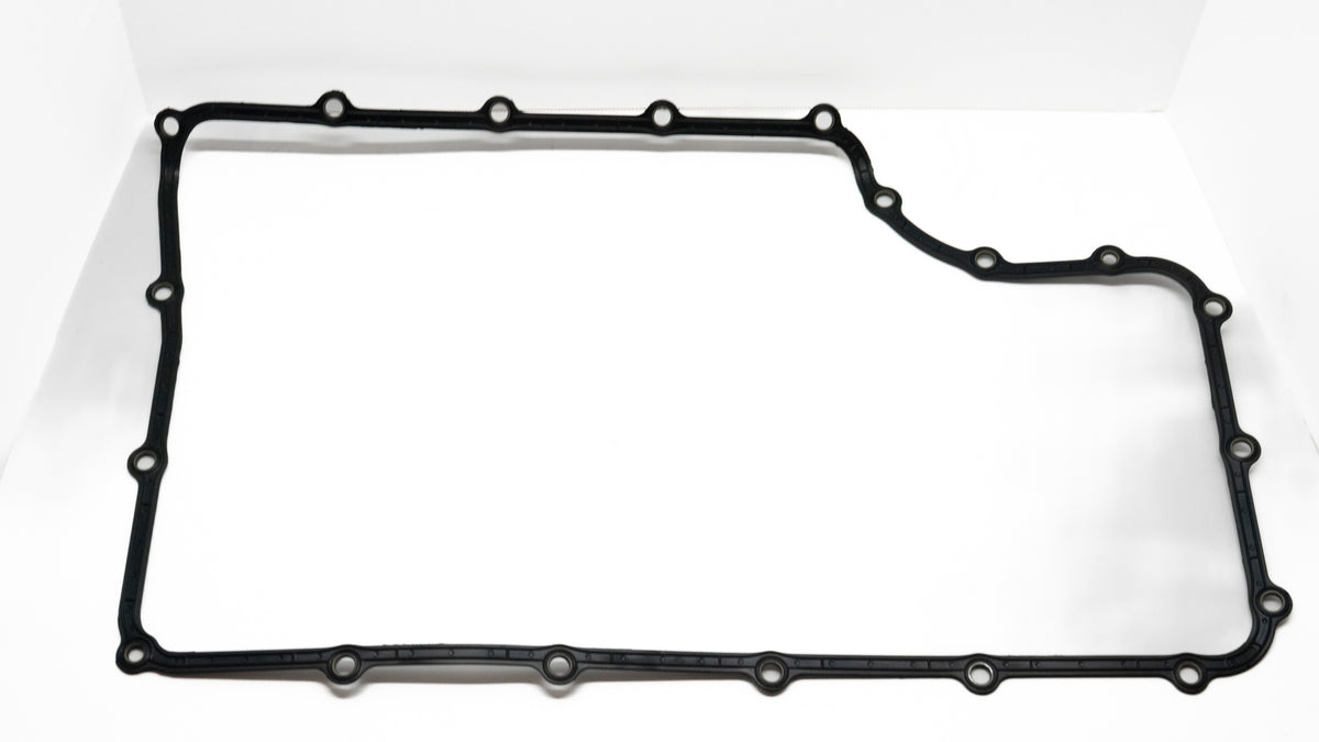 Black gasket on a white background