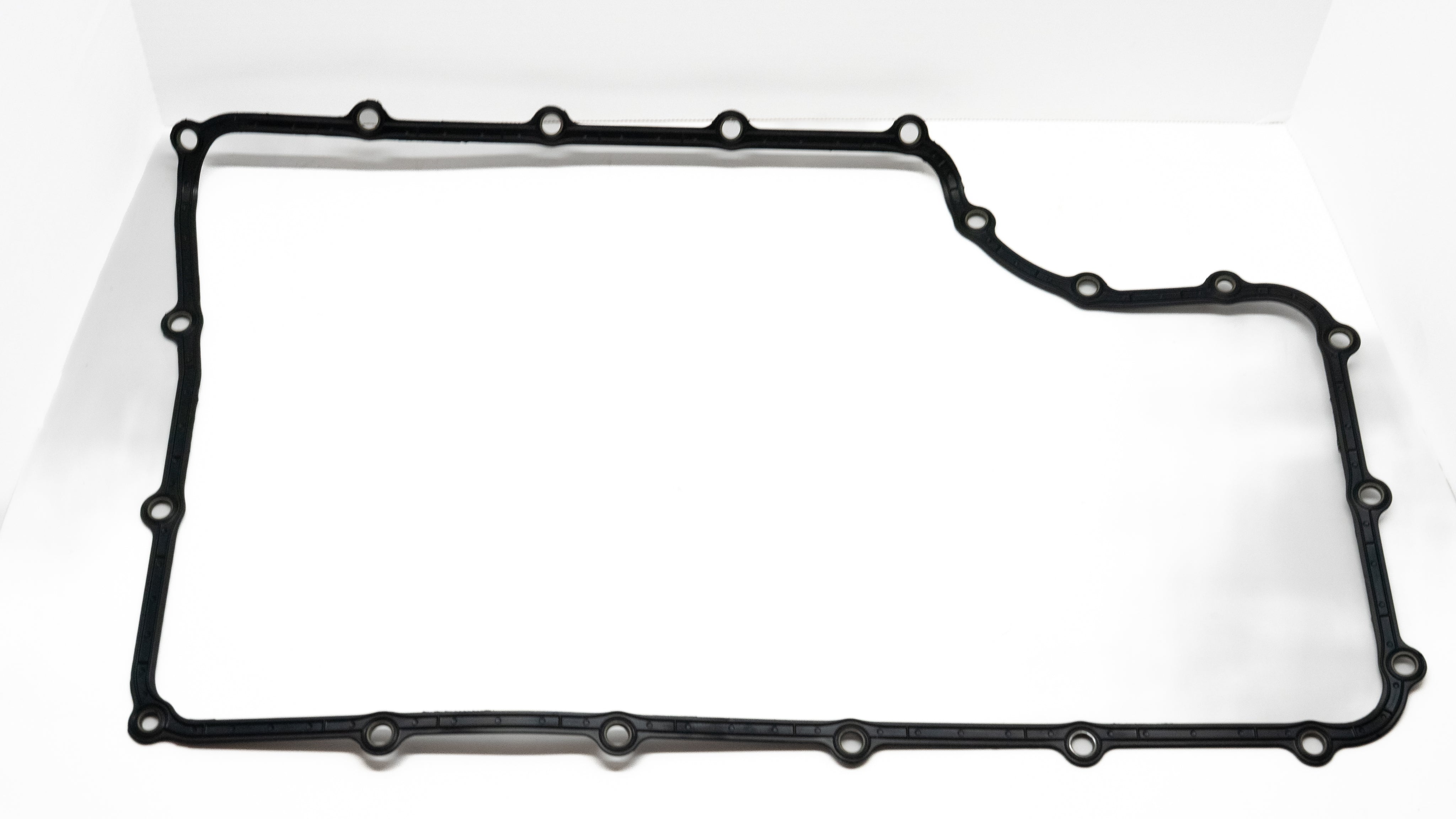 Black gasket on a white background