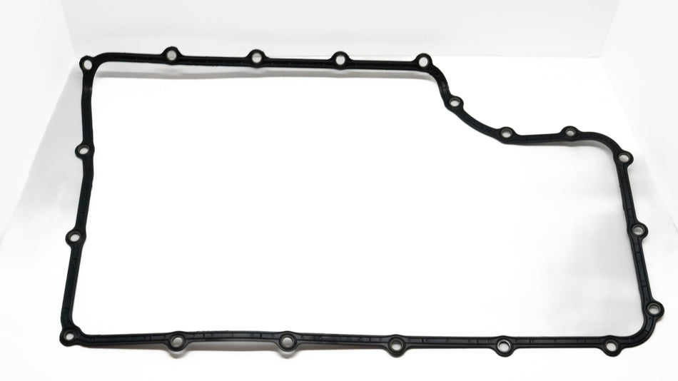 Black gasket on a white background