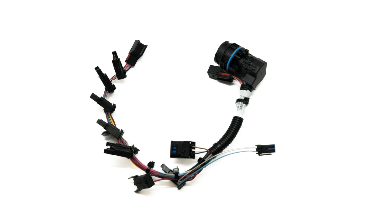 Connector wiring harness on a white background